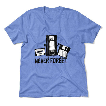 Never Forget The Old Stuff Men/Unisex T-Shirt in Heather Columbia Blue color